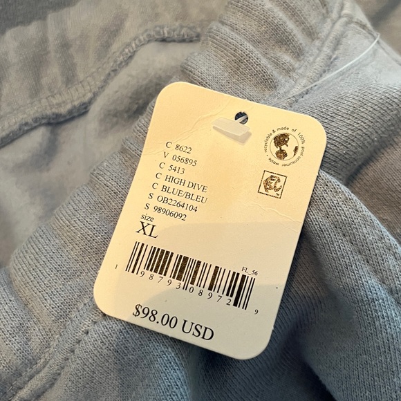 Free People Movement For The Win Blue Wide Leg Sweatpants Sz XL NWT - Picture 12 of 13